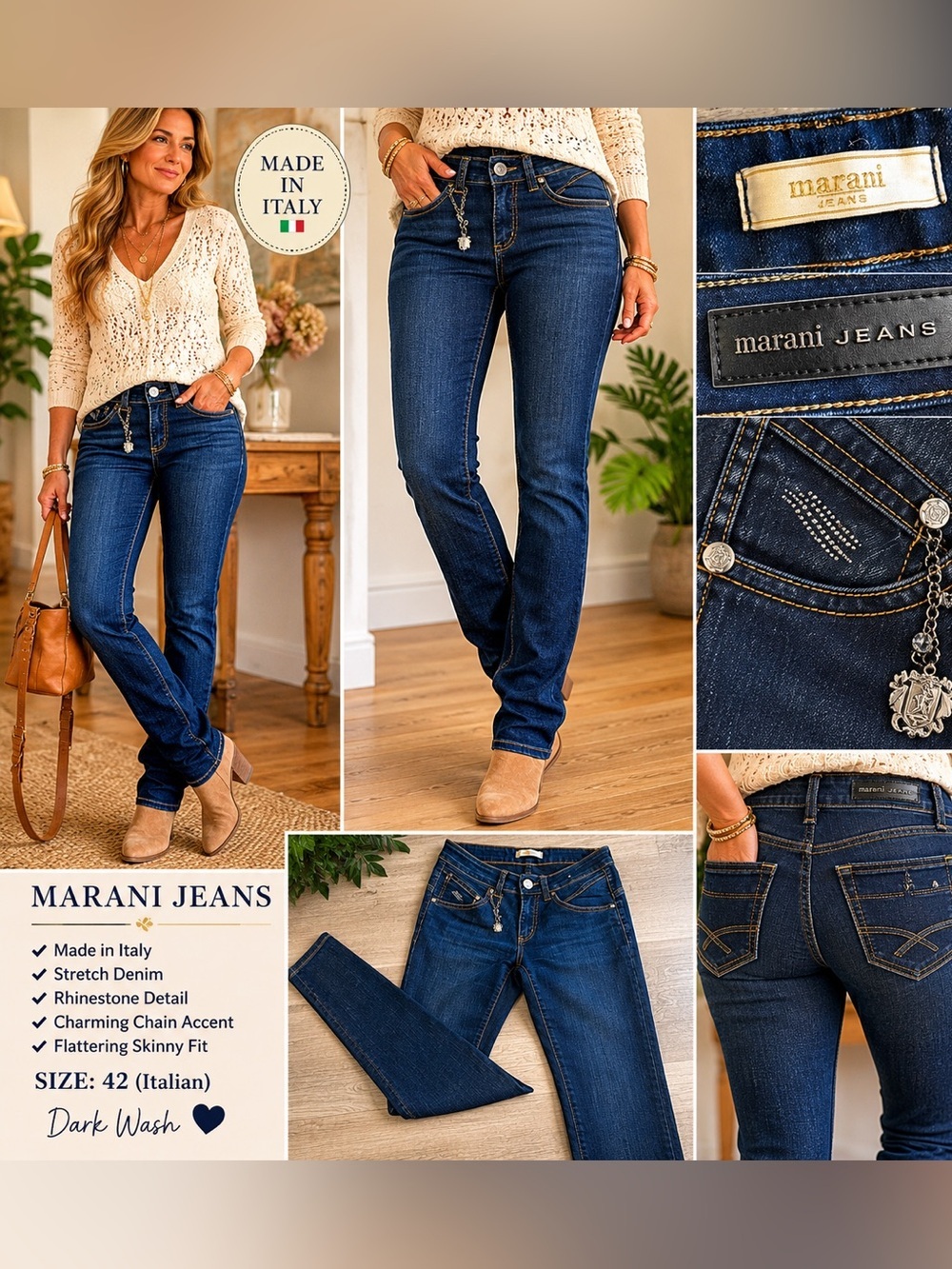 MARANI JEANS Rare Find!!!! European Size 42
